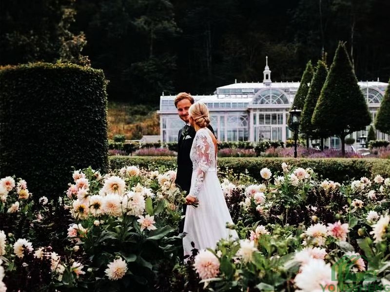 large Victorian greenhouse wedding venue